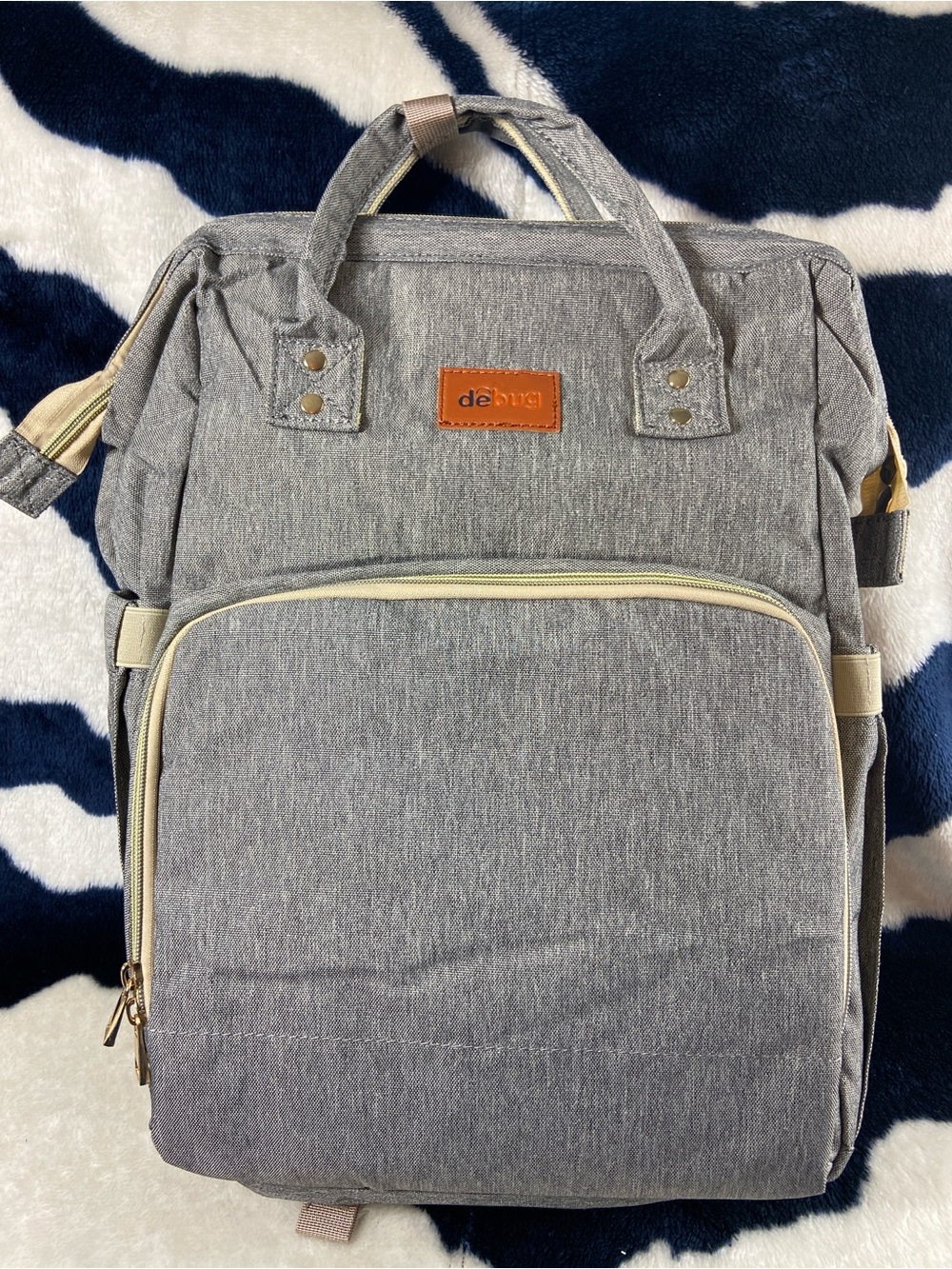 Debug Gray Dual Diaper Bag Backpack Convertible Changing Station